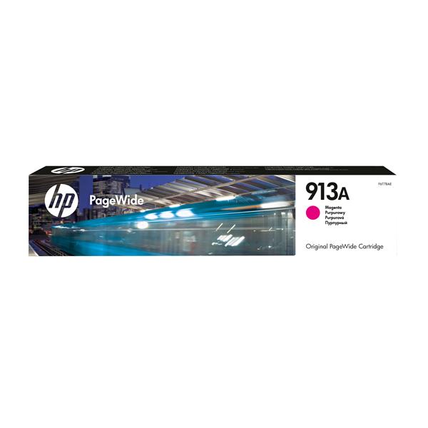 HP 913A - Magenta - originale - PageWide - cartuccia d'inchiostro - per PageWide 352, MFP 377; PageWide Managed MFP P57750, P55250; PageWide Pro 452, 477, 552