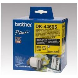 Brother DK44605 - Adesivo rimovibile - giallo - Rotolo (6,2 cm x 30,5 m) 1 rotoli etichette - per Brother QL-1050, 1060, 500, 550, 560, 570, 580, 650, 700, 710, 720