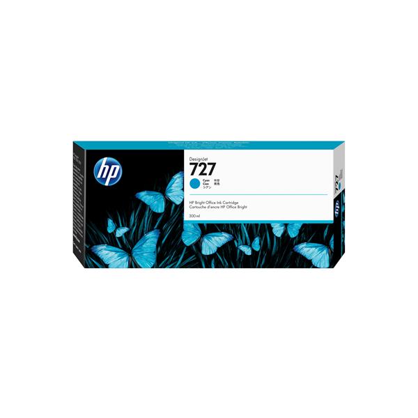 HP 727 - 300 ml - alta capienza - ciano - originale - DesignJet - cartuccia d'inchiostro - per DesignJet T1500, T1530, T2500, T2530, T920, T930