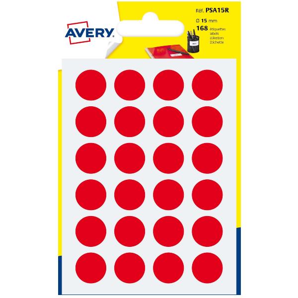 Avery - Etichetta con codice di colore autoadesiva - rosso (pacchetto di 168)