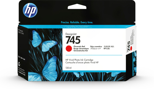 HP 745 - 130 ml - rosso cromatico - originale - DesignJet - cartuccia d'inchiostro - per DesignJet HD Pro MFP, Z2600 PostScript, Z5600 PostScript