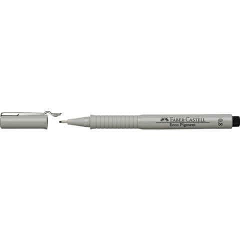 Faber-Castell ECCO PIGMENT - Penna punta in fibra - nero - inchiostro pigmentato - 0.8 mm