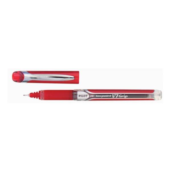 Pilot Hi-Tecpoint V7 Grip - Penna a sfera - rosso - 0.7 mm - medio