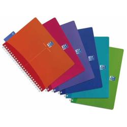 Oxford Office MyColour - Piccolo blocco - rilegatura a spirale - A5 - 90 fogli / 180 pagine - carta extra bianca - quadretti - materiale sintetico