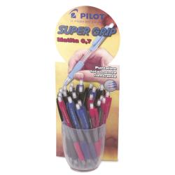 Pilot Super Grip H-187 - Portamina - HB - 0.7 mm - medio - retrattile - con gomma (pacchetto di 24)