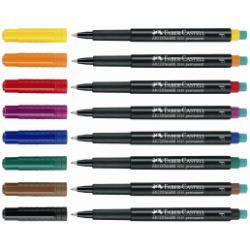 Faber-Castell MULTIMARK 1523 - Marcatore - permanente - 0.4 mm - superfine - con gomma (pacchetto di 4)