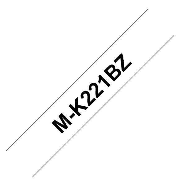 Brother M-K221BZ - Nero su bianco - Rotolo (0,9 cm x 8 m) 1 cassetta(e) rotolo di etichette - per P-Touch PT-55, PT-65, PT-75, PT-80, PT-85, PT-90, PT-BB4, PT-M95