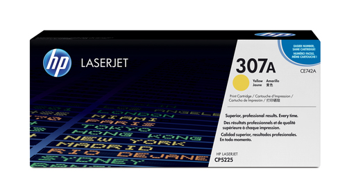HP 307A - Giallo - originale - LaserJet - cartuccia toner (CE742A) - per Color LaserJet Professional CP5225, CP5225dn, CP5225n