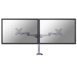 Neomounts FPMA-D935DG - Kit montaggio - video full-motion - per 2 display LCD - argento - dimensione schermo: 10"-27" - rondella, montabile su desk
