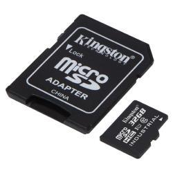 Kingston - Scheda di memoria flash (adattatore microSDHC per SD in dotazione) - 32 GB - UHS Class 1 / Class10 - UHS-I microSDHC