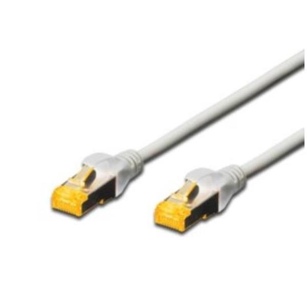 DIGITUS Professional - Cavo patch - RJ-45 (M) a RJ-45 (M) - 1 m - SFTP - CAT 6a - schermato, senza alogeni, antiaggrovigliamento - grigio