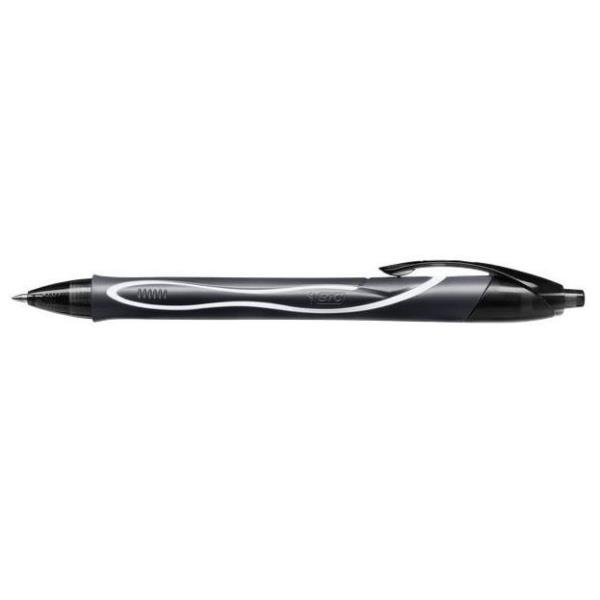 BIC Gel-ocity QuickDry - Penna a sfera - nero - inchiostro gel - 0.7 mm - medio - retrattile (pacchetto di 12)