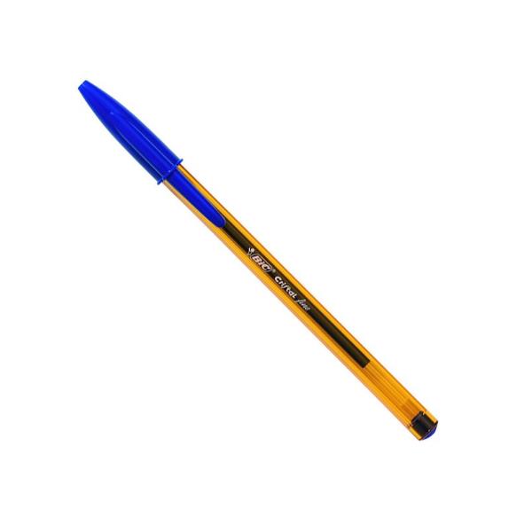 BIC Cristal Fine - Penna a sfera - blu - 0.8 mm - medio (pacchetto di 50)