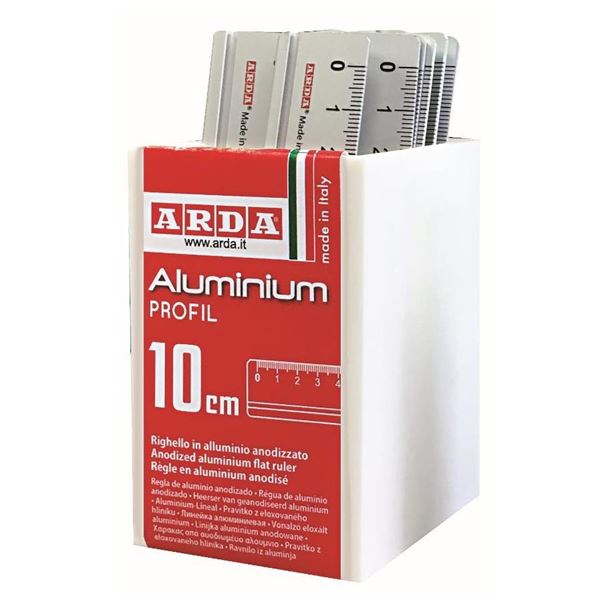 ARDA PROFIL - Righello - Alluminio (pacchetto di 15)