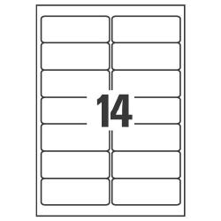 Avery - Poliestere - trasparente - 99.1 x 38.1 mm 350 etichette (25 foglio(i) x 14) etichette