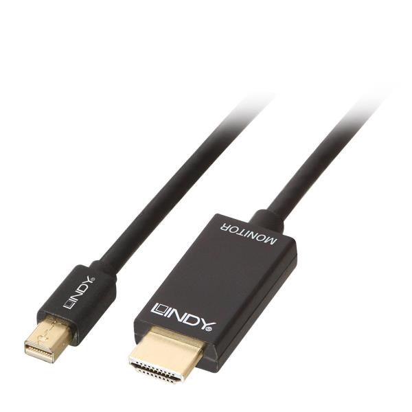 Lindy - Cavo adattatore - Mini DisplayPort maschio a HDMI maschio - 1 m - passivo, supporto 4K