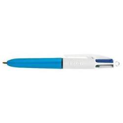 BIC 4 Colours Mini - Penna a sfera a 4 colori - nero, rosso, blu, verde - 1 mm - medio - retrattile (pacchetto di 12)