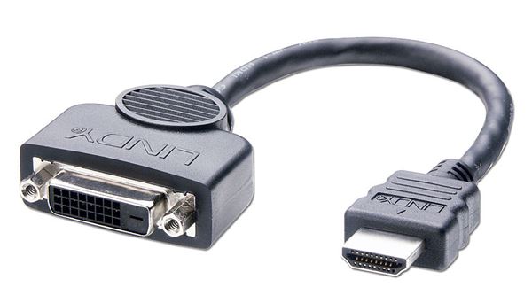 Lindy - Adattatore video - HDMI maschio a DVI-D femmina - 20 cm