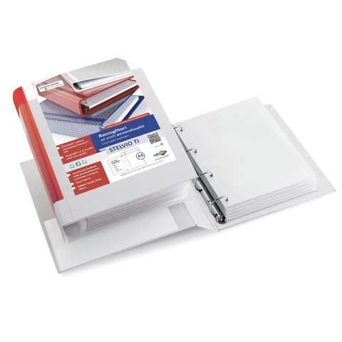 SEI STELVIO TI A4 - Raccoglitore ad anelli - larghezza dorsale 30 mm - per 220 x 300 mm - blu