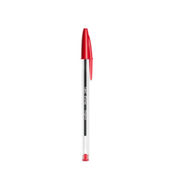 BIC Cristal Medium - Penna a sfera - rosso - 1 mm - medio (pacchetto di 50)