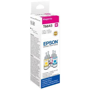 Epson T6643 - 70 ml - magenta - originale - ricarica inchiostro - per EcoTank ET-14000, ET-16500, ET-2500, ET-2550, ET-2600, ET-2650, ET-3600, ET-4500, ET-4550