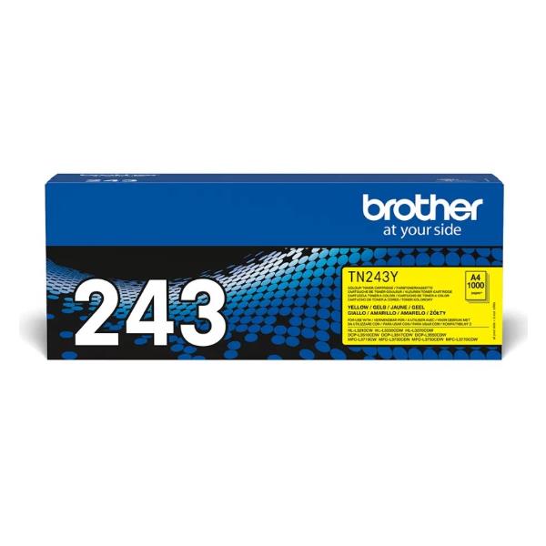 Brother TN243Y - Giallo - originale - cartuccia toner - per Brother DCP-L3510, L3517, L3550, HL-L3210, L3230, L3270, MFC-L3710, L3730, L3750, L3770