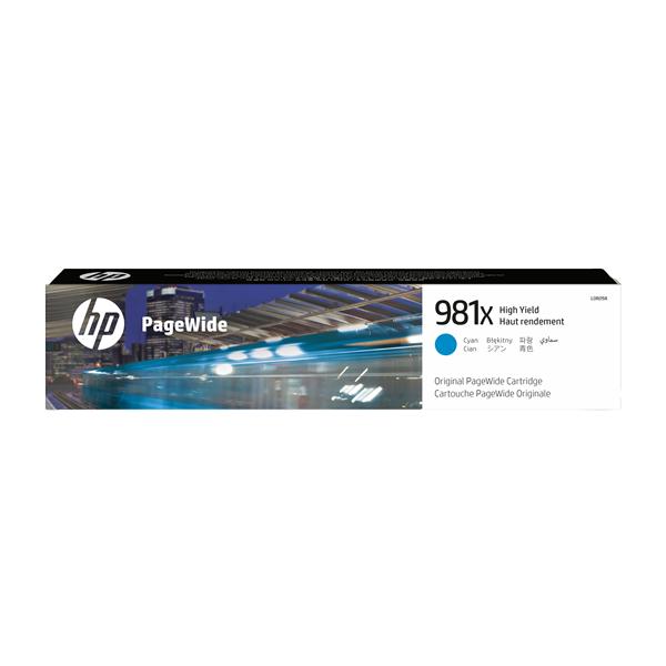 HP 981X - 116 ml - Alta resa - ciano - originale - PageWide - cartuccia d'inchiostro - per PageWide Enterprise Color MFP 586; PageWide Managed Color E55650