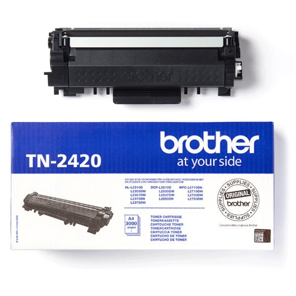 Brother TN2420 - Alta resa - nero - originale - cartuccia toner - per Brother DCP-L2510, L2530, L2537, L2550, HL-L2350, L2370, L2375, MFC-L2713, L2730, L2750