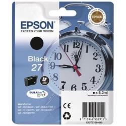 Epson 27 - 6.2 ml - nero - originale - cartuccia d'inchiostro - per WorkForce WF-3620, WF-3640, WF-7110, WF-7210, WF-7610, WF-7620, WF-7710, WF-7715, WF-7720