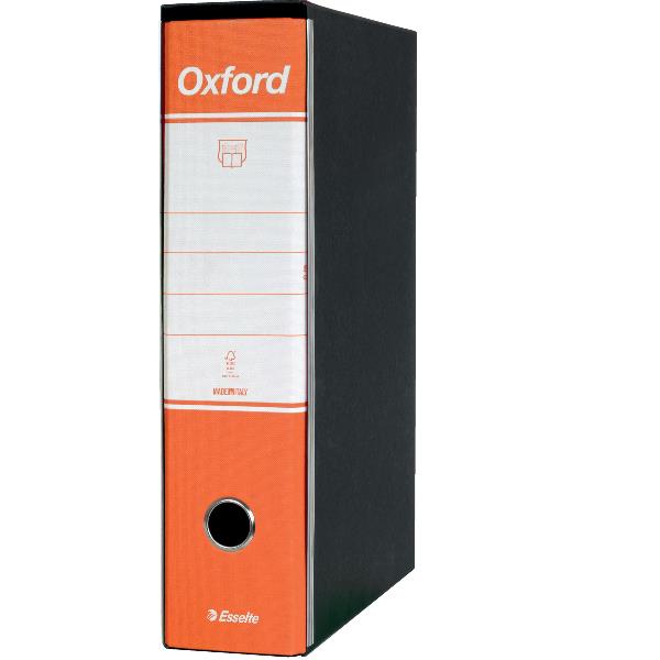 Esselte Oxford - Cartellina con meccanismo a leva - larghezza dorsale 80 mm - per Folio, 230 x 330 mm - arancione
