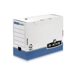 Bankers Box - Cartella a scatola - larghezza dorsale 150 mm - per A4 - bianco con banda blu