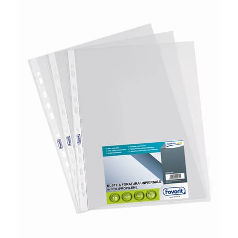 Favorit SUPERIOR - Busta trasparente - per 350 x 500 mm - trasparente (pacchetto di 10)