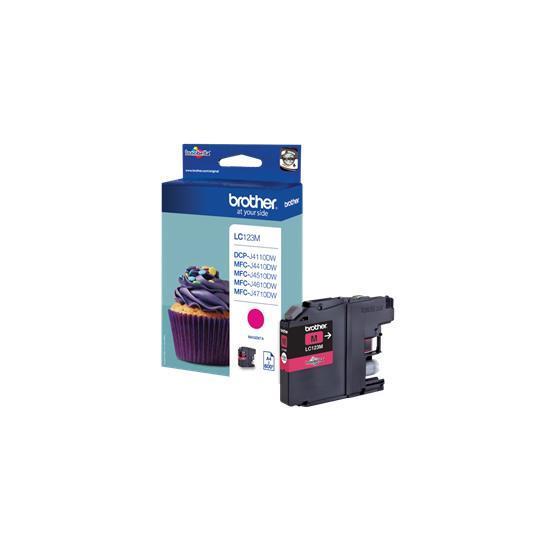Brother LC123M - Alta resa - magenta - originale - blister - cartuccia d'inchiostro - per Brother DCP-J100, J105, J132, J152, J552, J752, MFC-J245, J470, J650, J6520, J6720, J6920