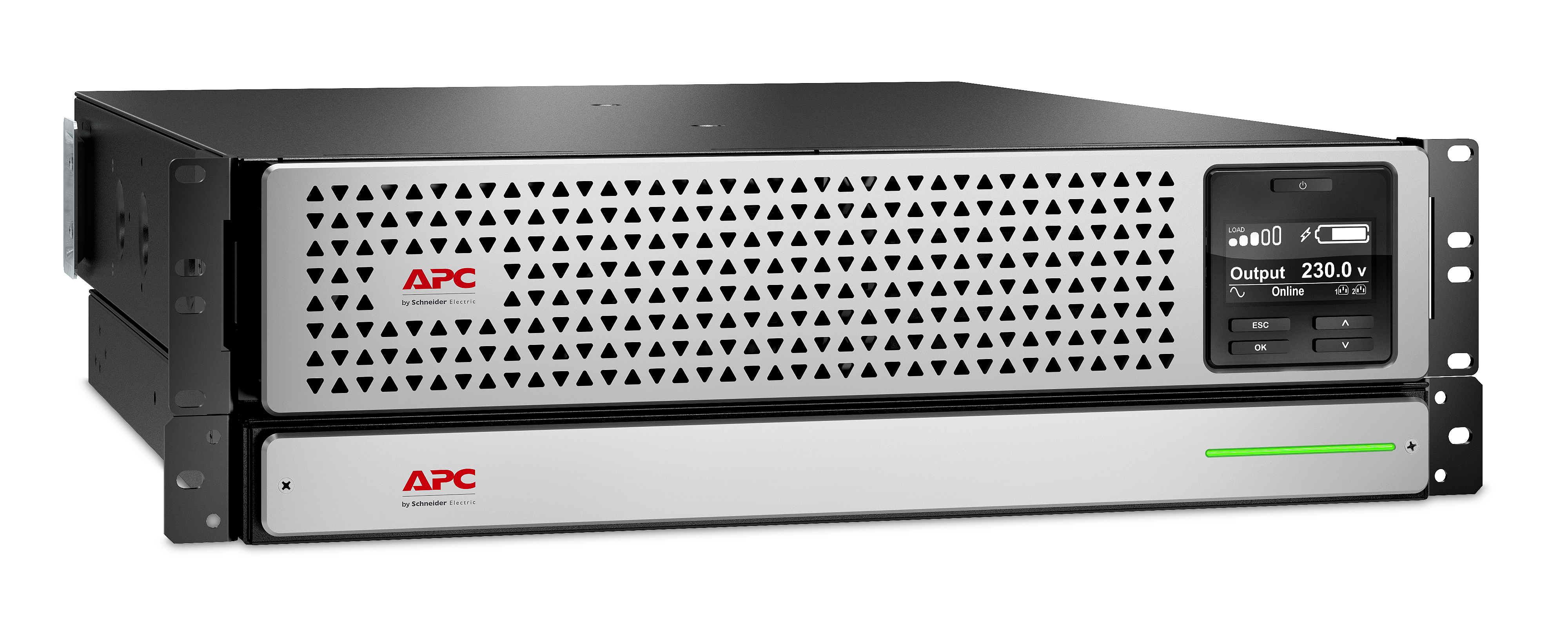 APC Smart-UPS On-Line Li-Ion 3000VA - UPS (installabile in rack / esterno) - 230 V c.a. V - 2700 Watt - 3000 VA - Ethernet 10/100, RS-232, USB - connettori di uscita 8 - nero
