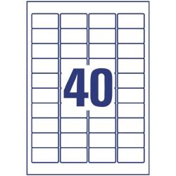 Avery NoPeel Labels L6145 - Polimero - bianco - 25.4 x 45.7 mm 800 etichette (20 foglio(i) x 40) etichette