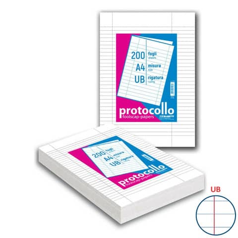 Blasetti PROTOCOLLO - Foglio protocollo - A4 - 200 fogli / 400 pagine - uso bollo
