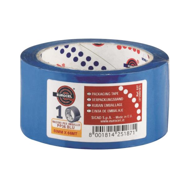 Eurocel PP 36 NN - Nastro da imballaggio - 50 mm x 66 m - blu
