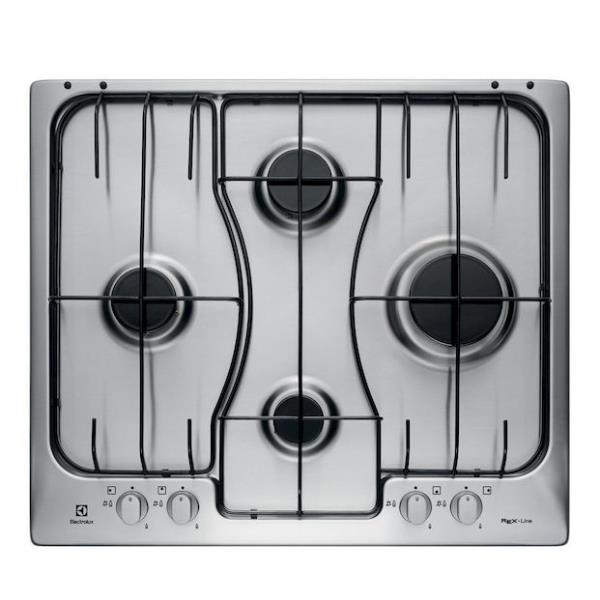 Electrolux CrossCook RGG6242LOX - Piano cottura a gas - 4 piastre - Nicchia - larghezza: 56 cm - prof. 48 cm - acciao inox - acciaio inossidabile