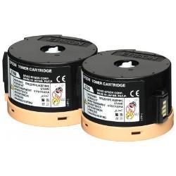 Epson 0710 - Confezione da 2 - alta capienza - nero - originale - cartuccia toner - per WorkForce AL-M200DN, AL-M200DN Double pack bundle ETD, AL-M200DW, AL-MX200DNF, AL-MX200DWF