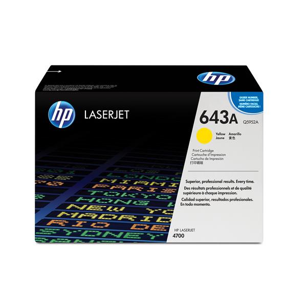 HP 643A - Giallo - originale - LaserJet - cartuccia toner (Q5952A) - per Color LaserJet 4700, 4700dn, 4700dtn, 4700n, 4700ph+
