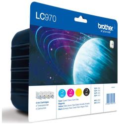 Brother LC970VALBP - Confezione da 4 - nero, giallo, ciano, magenta - originale - blister - cartuccia d'inchiostro - per Brother DCP-135C, DCP-150C