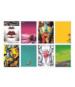 Blasetti RAGAZZA - Taccuino - A4 Maxi - 21 fogli / 42 pagine - quadrettato - disponibile in colori assortiti (pacchetto di 5)