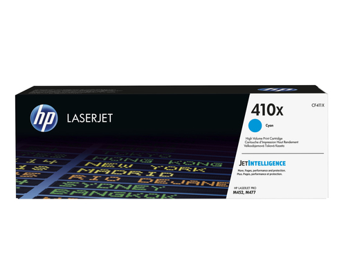 HP 410X - Alta resa - ciano - originale - LaserJet - cartuccia toner (CF411X) - per Color LaserJet Pro M452, MFP M377, MFP M477