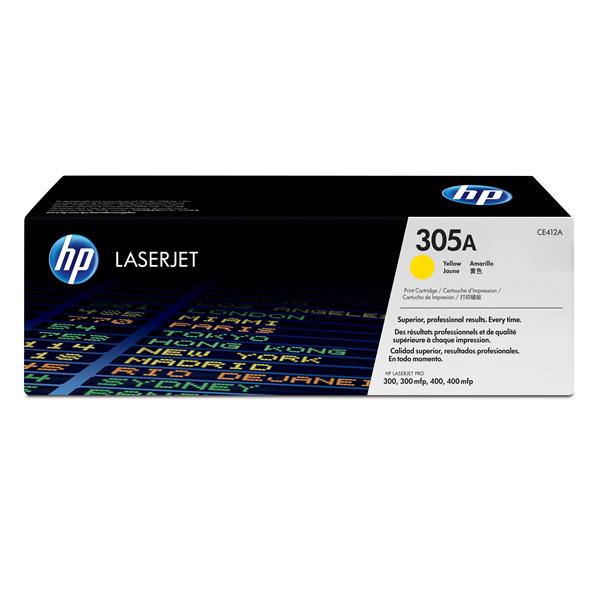 HP 305A - Giallo - originale - LaserJet - cartuccia toner (CE412A) - per LaserJet Pro 300 color M351a, 300 color MFP M375nw, 400 color M451, 400 color MFP M475