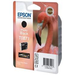 Epson T0871 - 11.4 ml - nero per foto - originale - blister con radiofrequenza / allarme acustico - cartuccia d'inchiostro - per Stylus Photo R1900