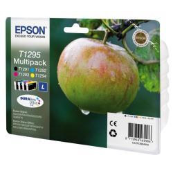 Epson T1295 Multipack - Confezione da 4 - 32.2 ml - taglia L - nero, giallo, ciano, magenta - originale - cartuccia d'inchiostro - per Stylus SX230, SX235, SX430, SX438; WorkForce WF-3010, 3520, 3530, 3540, 7015, 7515, 7525