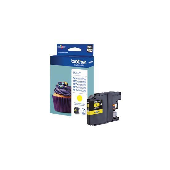 Brother LC123Y - Alta resa - giallo - originale - blister - cartuccia d'inchiostro - per Brother DCP-J100, J105, J132, J152, J552, J752, MFC-J245, J470, J650, J6520, J6720, J6920