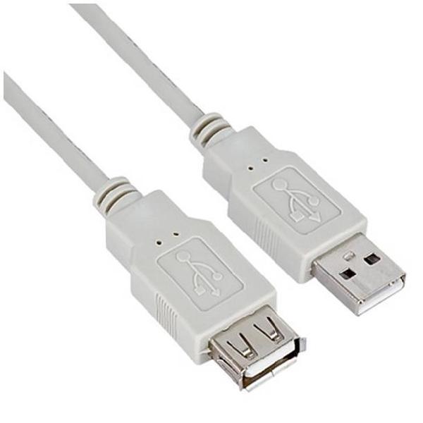 Nilox - Prolunga USB - USB (F) a USB (M) - USB 2.0 - 1.8 m - grigio
