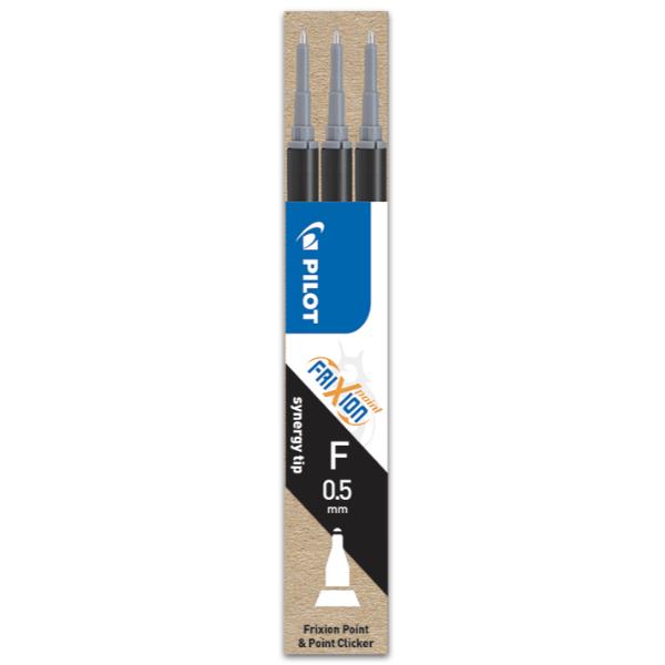 Pilot FriXion Point - Refill - nero - inchiostro gel - 0.5 mm - fine (pacchetto di 3)