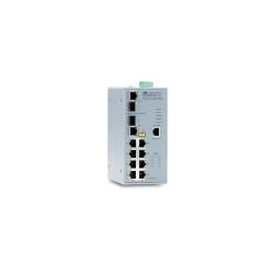 Allied Telesis AT IFS802SP/POE (W) - Switch - gestito - 8 x 10/100 + 2 x SFP combinato + 2 x SFP - desktop - PoE - alimentazione CC